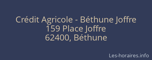 Crédit Agricole - Béthune Joffre