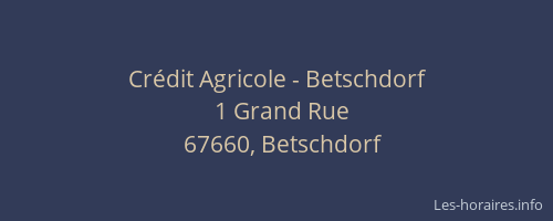 Crédit Agricole - Betschdorf
