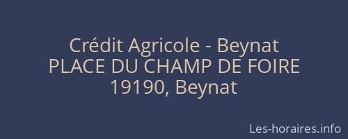 Crédit Agricole - Beynat