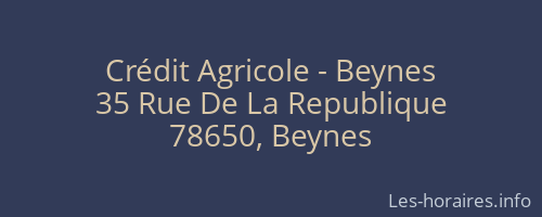 Crédit Agricole - Beynes