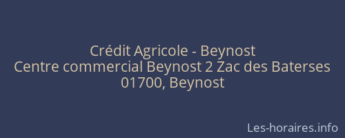 Crédit Agricole - Beynost