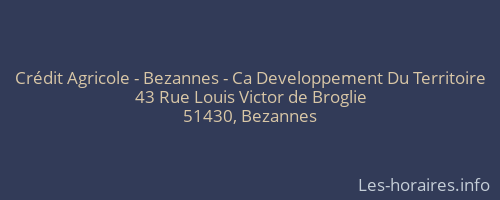 Crédit Agricole - Bezannes - Ca Developpement Du Territoire