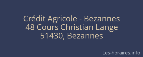 Crédit Agricole - Bezannes