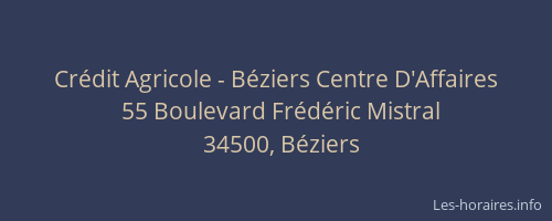 Crédit Agricole - Béziers Centre D'Affaires