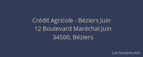 Crédit Agricole - Béziers Juin
