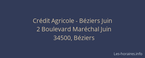 Crédit Agricole - Béziers Juin
