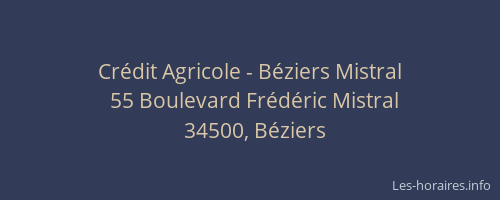 Crédit Agricole - Béziers Mistral