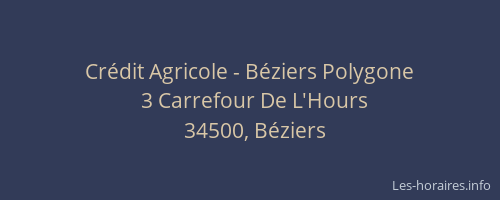 Crédit Agricole - Béziers Polygone