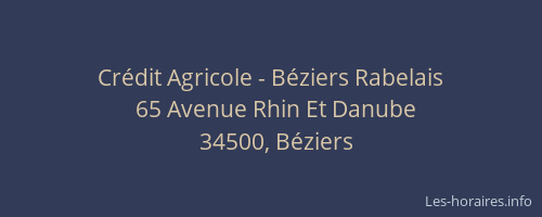 Crédit Agricole - Béziers Rabelais