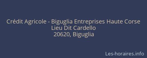 Crédit Agricole - Biguglia Entreprises Haute Corse