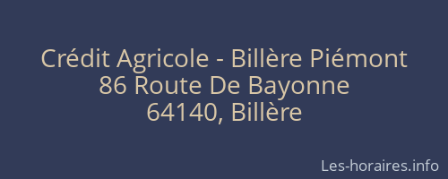 Crédit Agricole - Billère Piémont