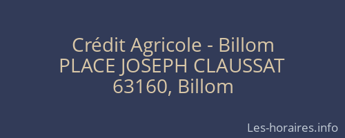 Crédit Agricole - Billom