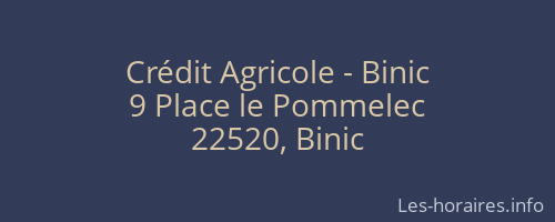 Crédit Agricole - Binic