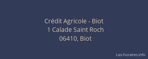 Crédit Agricole - Biot