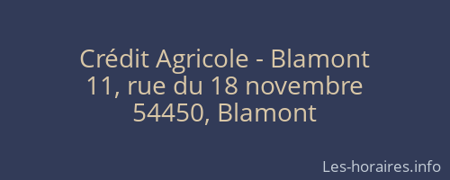 Crédit Agricole - Blamont