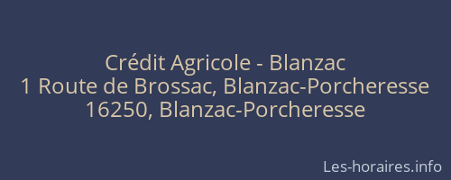 Crédit Agricole - Blanzac