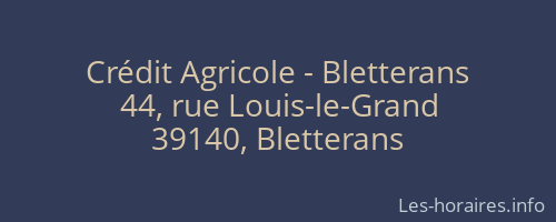 Crédit Agricole - Bletterans