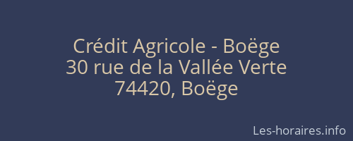 Crédit Agricole - Boëge
