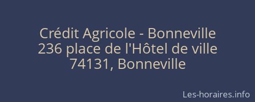 Crédit Agricole - Bonneville