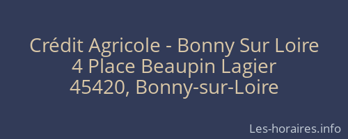 Crédit Agricole - Bonny Sur Loire