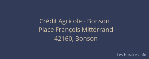 Crédit Agricole - Bonson