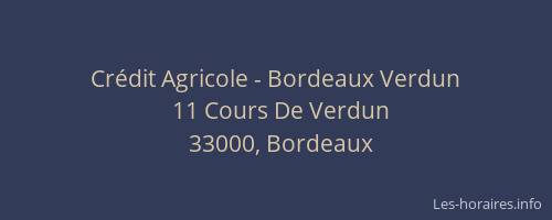 Crédit Agricole - Bordeaux Verdun