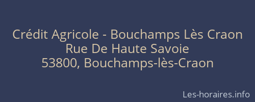 Crédit Agricole - Bouchamps Lès Craon