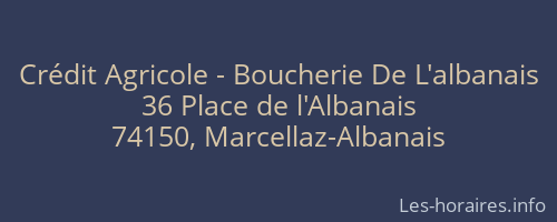 Crédit Agricole - Boucherie De L'albanais