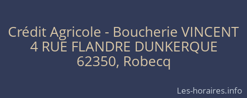 Crédit Agricole - Boucherie VINCENT
