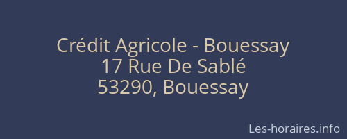 Crédit Agricole - Bouessay