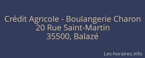 Crédit Agricole - Boulangerie Charon