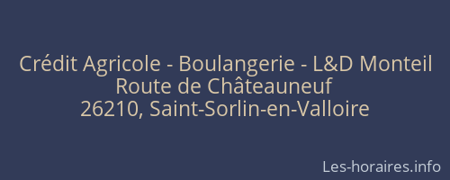 Crédit Agricole - Boulangerie - L&D Monteil