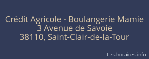 Crédit Agricole - Boulangerie Mamie