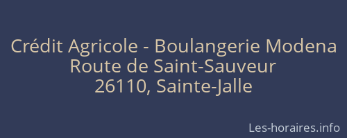 Crédit Agricole - Boulangerie Modena