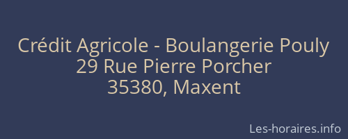 Crédit Agricole - Boulangerie Pouly