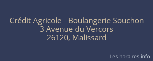 Crédit Agricole - Boulangerie Souchon