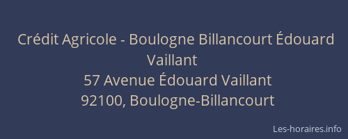 Crédit Agricole - Boulogne Billancourt Édouard Vaillant