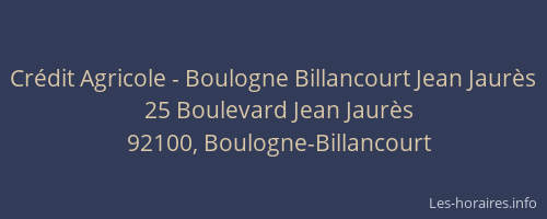 Crédit Agricole - Boulogne Billancourt Jean Jaurès