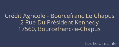 Crédit Agricole - Bourcefranc Le Chapus