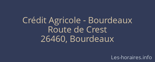 Crédit Agricole - Bourdeaux