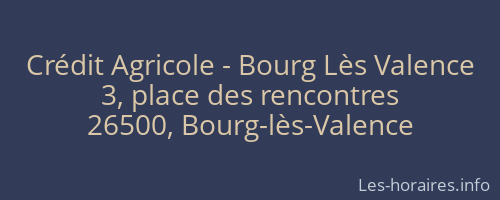Crédit Agricole - Bourg Lès Valence