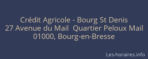 Crédit Agricole - Bourg St Denis