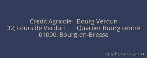 Crédit Agricole - Bourg Verdun