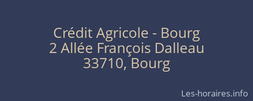 Crédit Agricole - Bourg