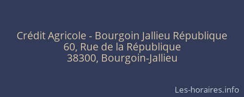 Crédit Agricole - Bourgoin Jallieu République