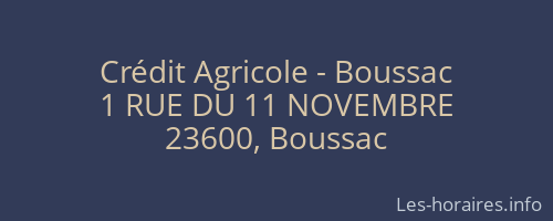 Crédit Agricole - Boussac