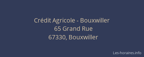 Crédit Agricole - Bouxwiller