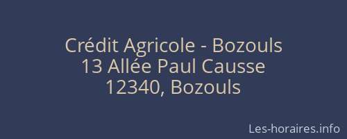 Crédit Agricole - Bozouls