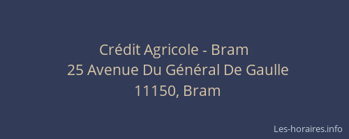 Crédit Agricole - Bram