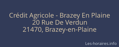 Crédit Agricole - Brazey En Plaine